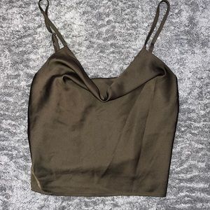Silk Green Tank Top